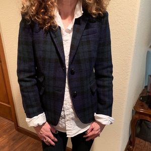 Plaid JCrew schoolboy jacket